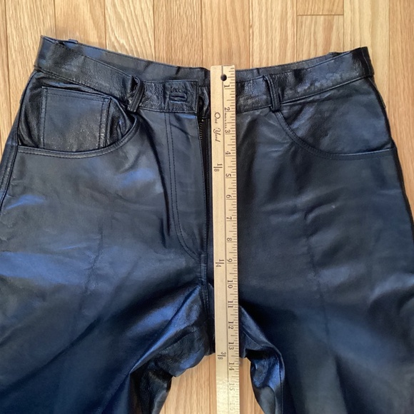 Leather Trousers, black, 5 pocket style, size 31 - Picture 9 of 12